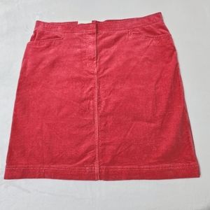 NWT pink corduroy skirt knee length straight Jones Sport Stretch, size: 16